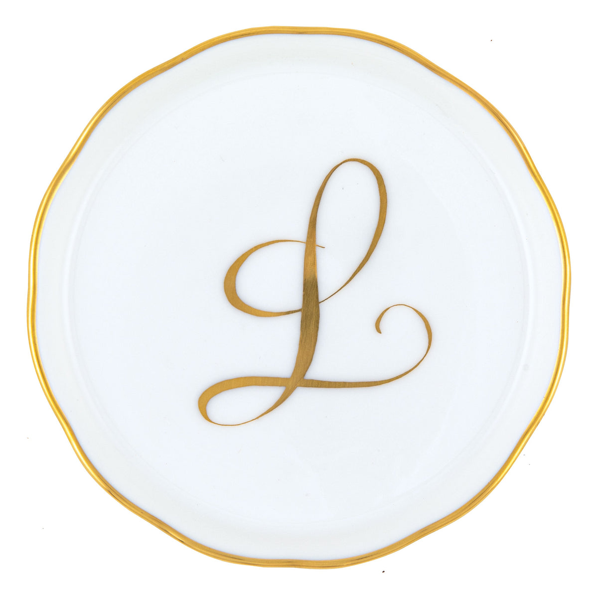 Coaster with Monogram — Gold