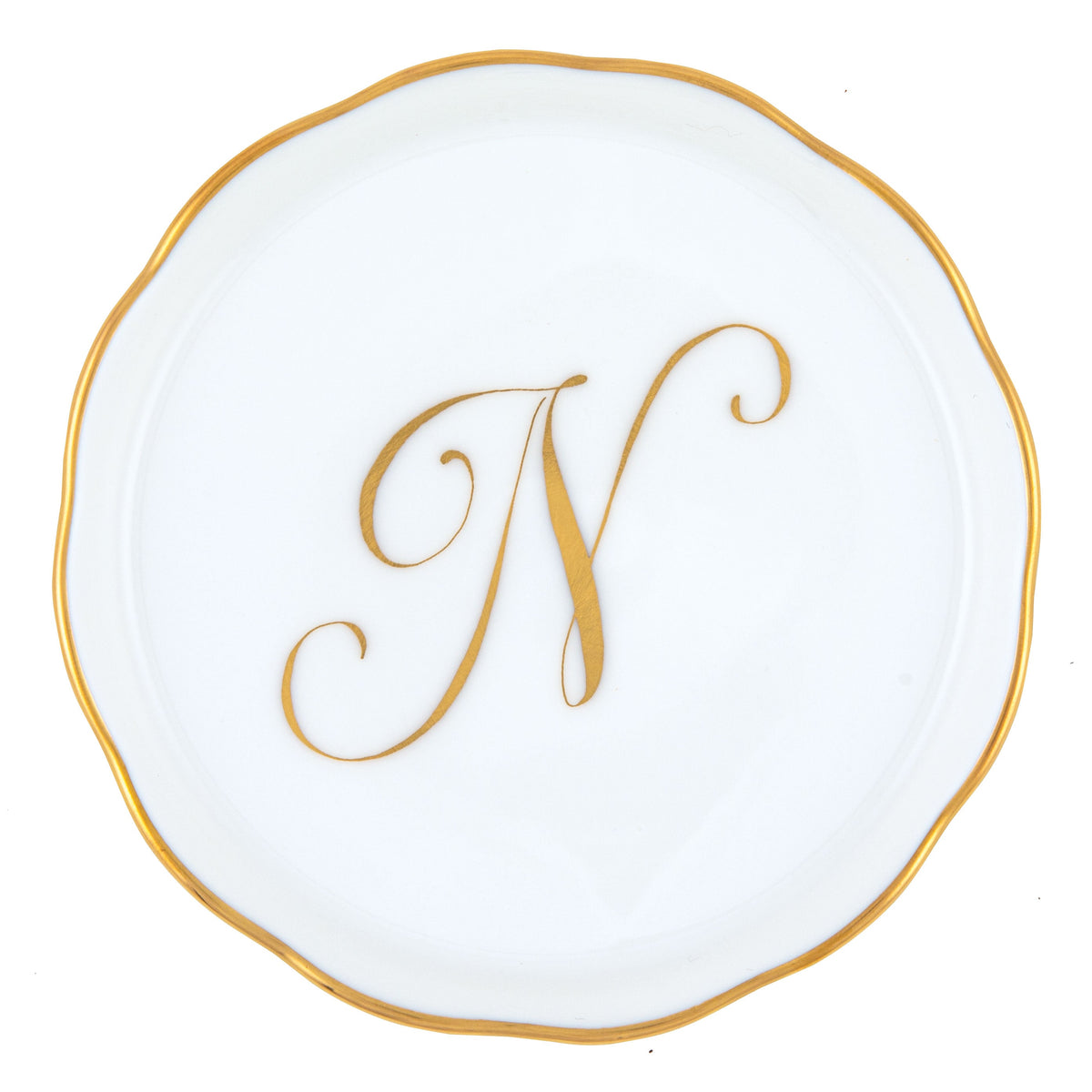 Coaster with Monogram — Gold