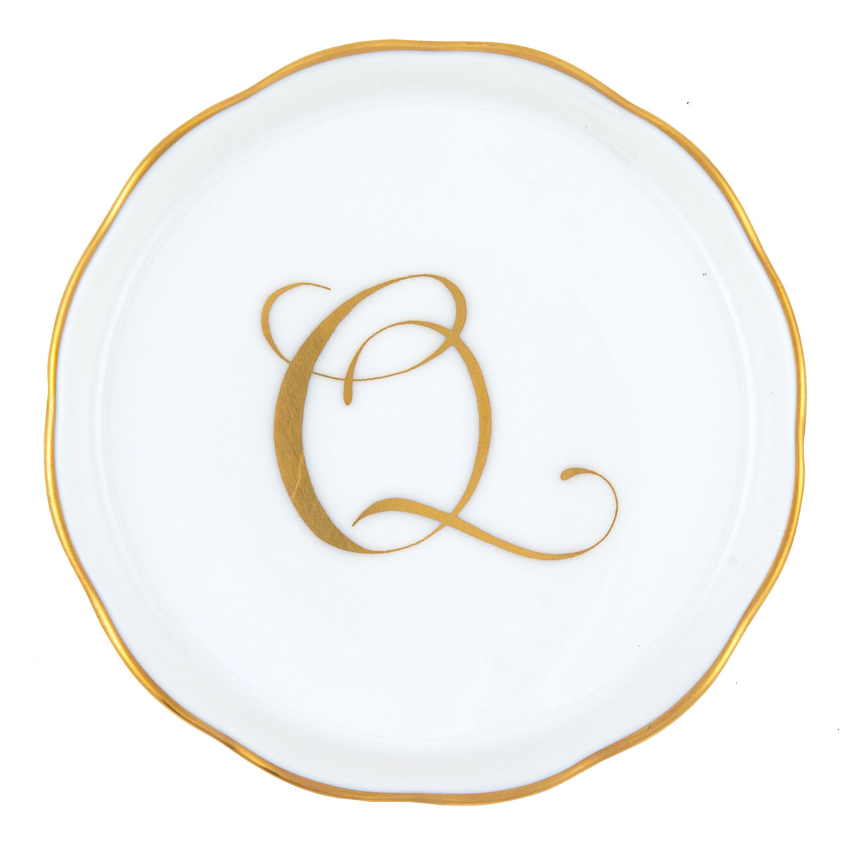 Coaster with Monogram — Gold