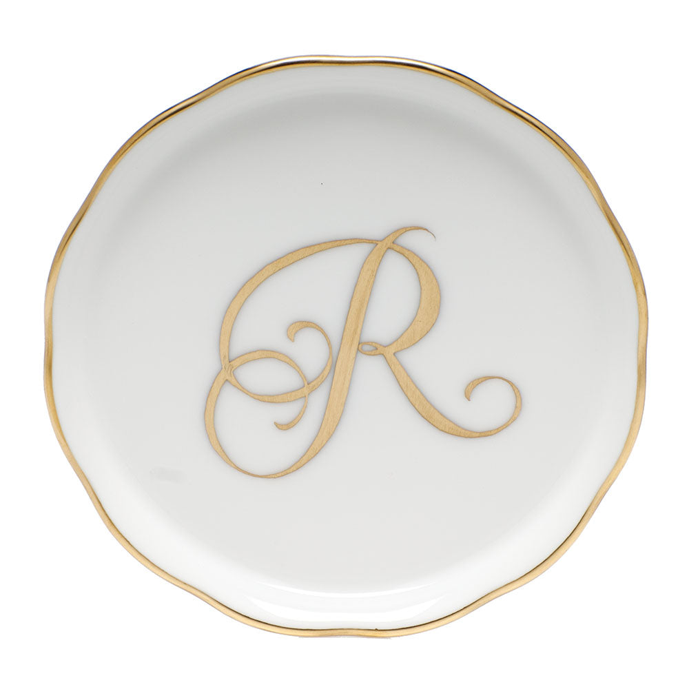 Coaster with Monogram — Gold