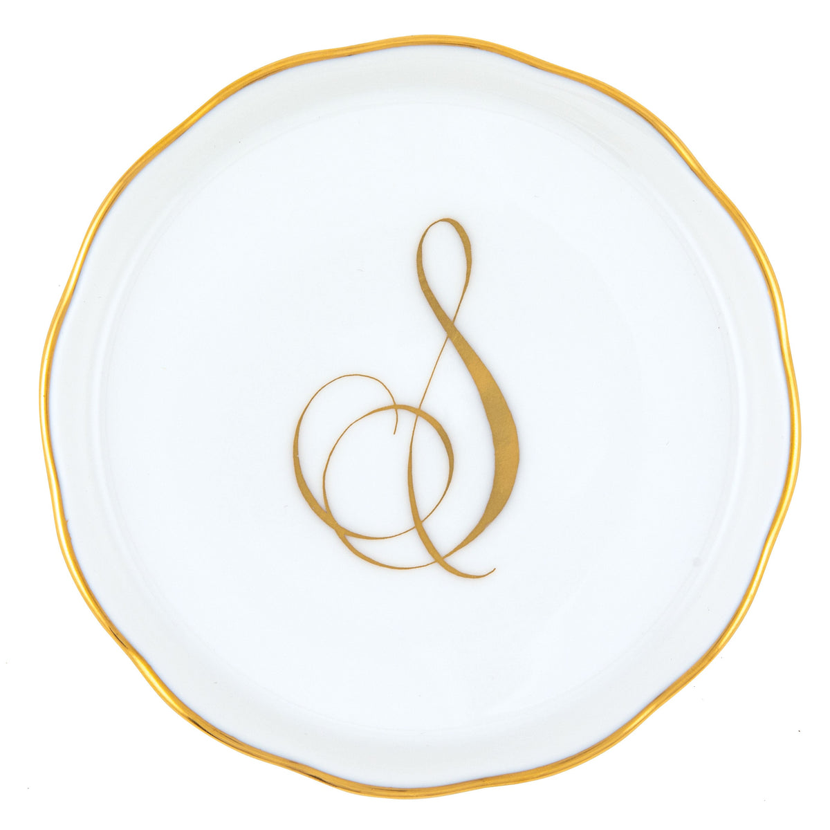 Coaster with Monogram — Gold