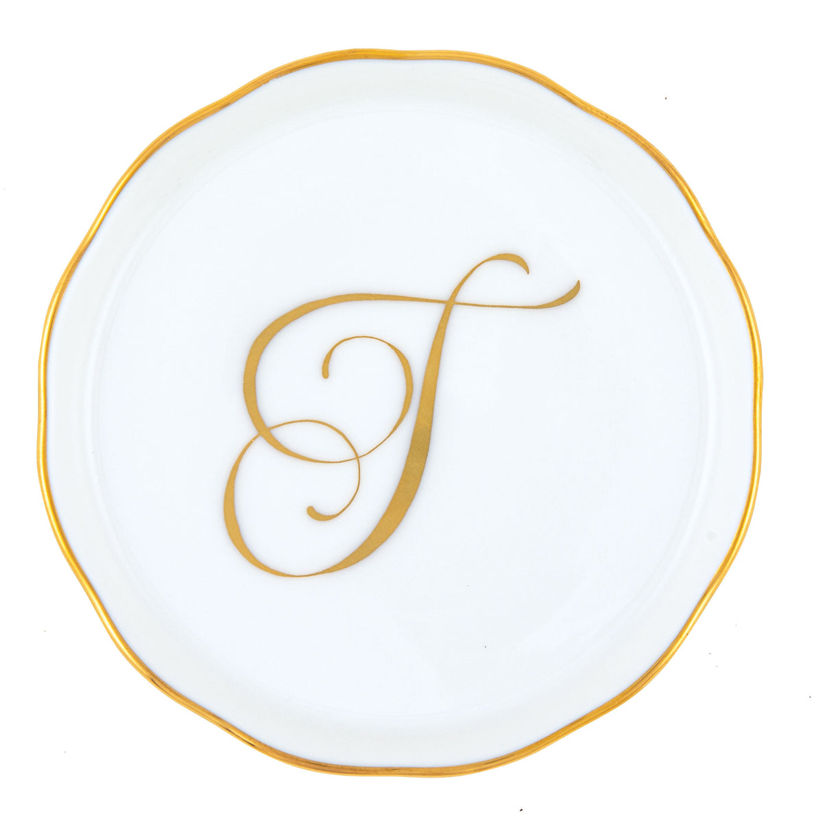 Coaster with Monogram — Gold