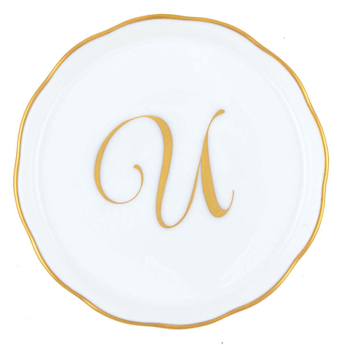 Coaster with Monogram — Gold