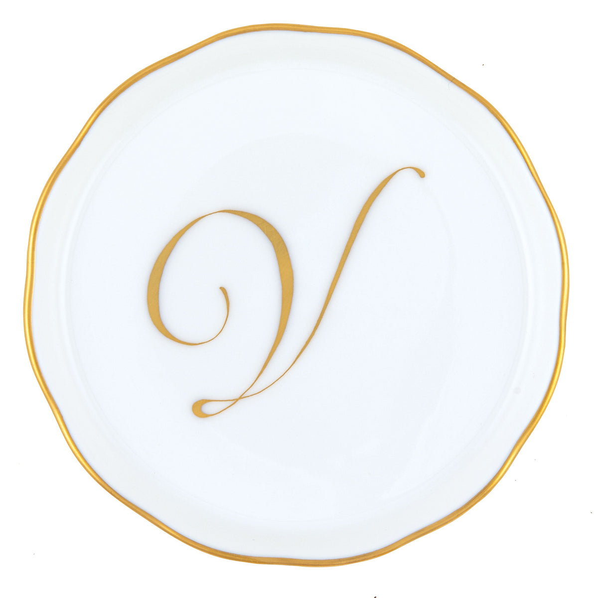 Coaster with Monogram — Gold