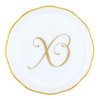 Coaster with Monogram - Letter X