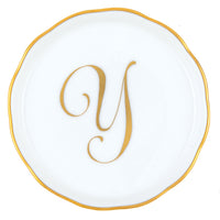 Coaster with Monogram - Letter Y