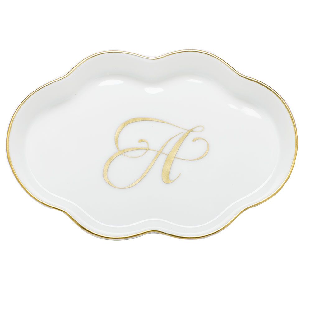 Scalloped Tray With Monogram