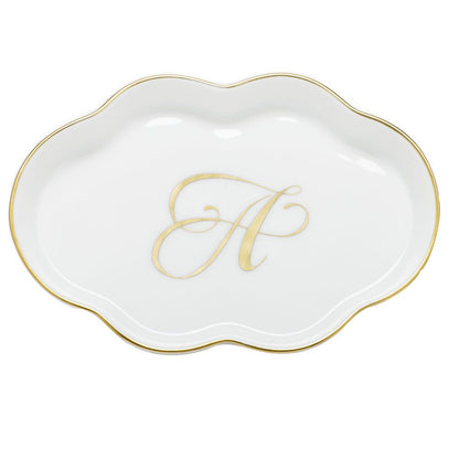 Scalloped Tray With Monogram