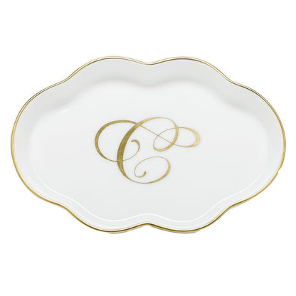 Scalloped Tray With Monogram