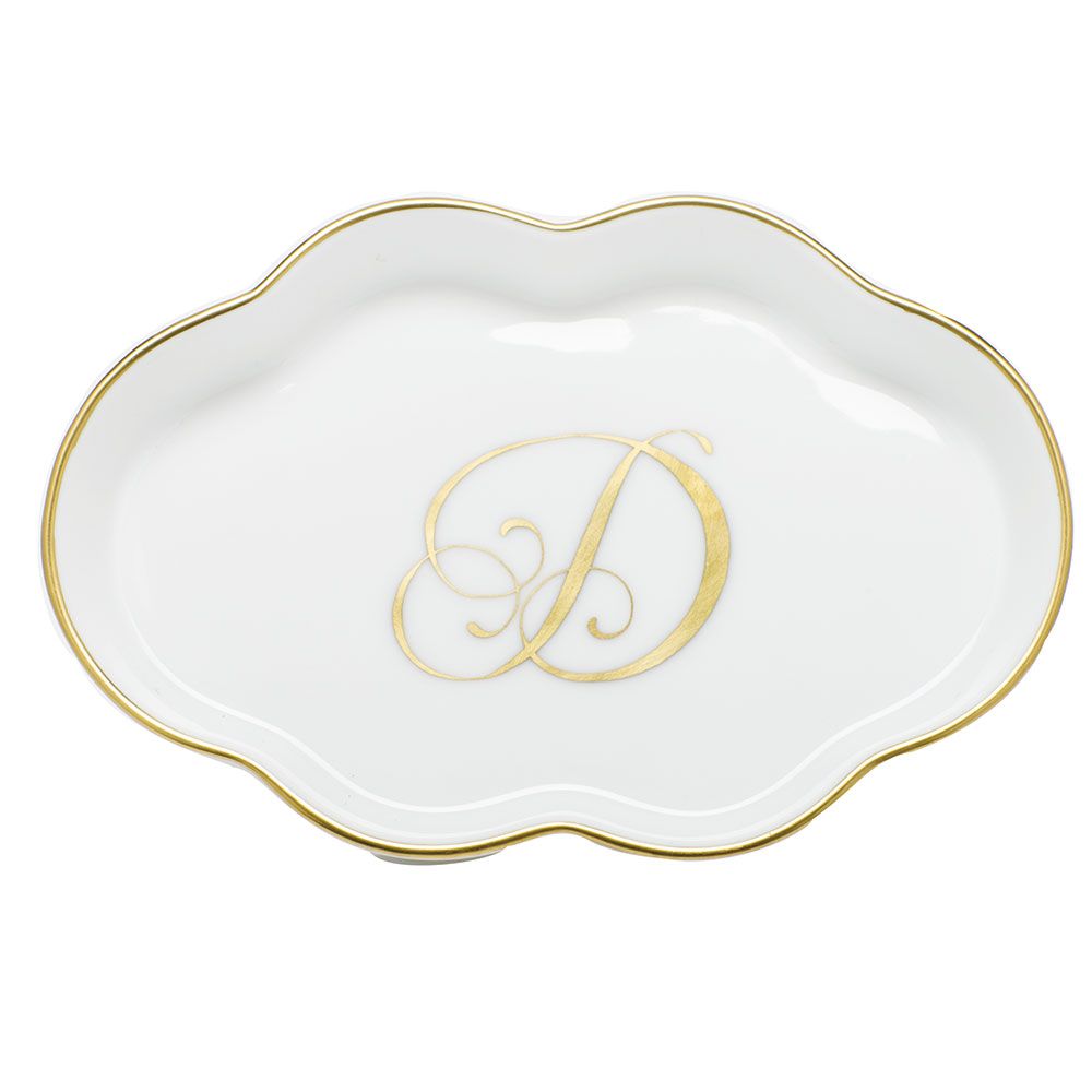 Scalloped Tray With Monogram