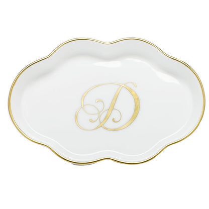 Scalloped Tray With Monogram