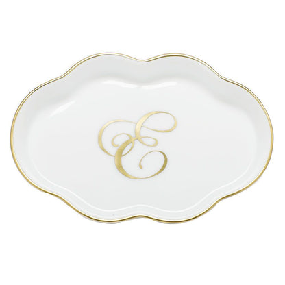 Scalloped Tray With Monogram