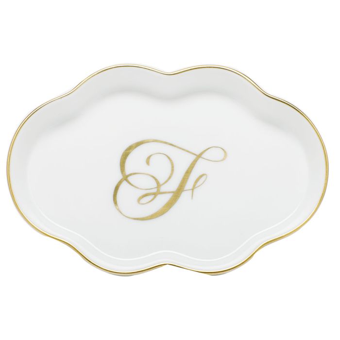Scalloped Tray With Monogram