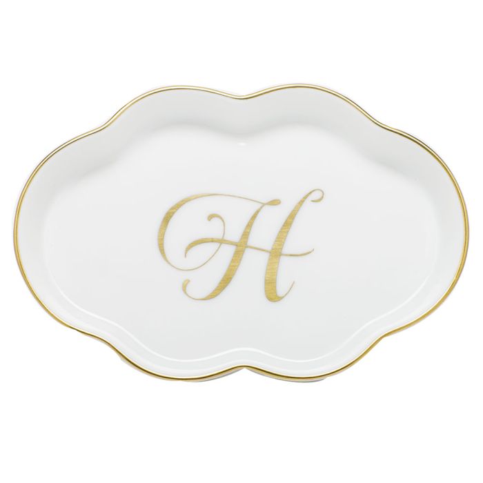 Scalloped Tray With Monogram