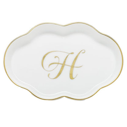 Scalloped Tray With Monogram