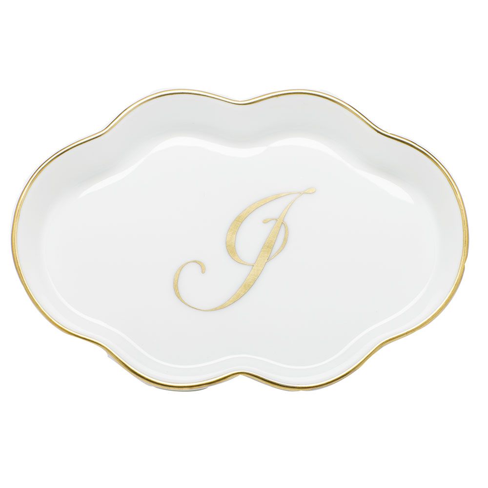 Scalloped Tray With Monogram