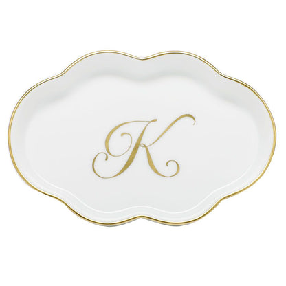 Scalloped Tray With Monogram