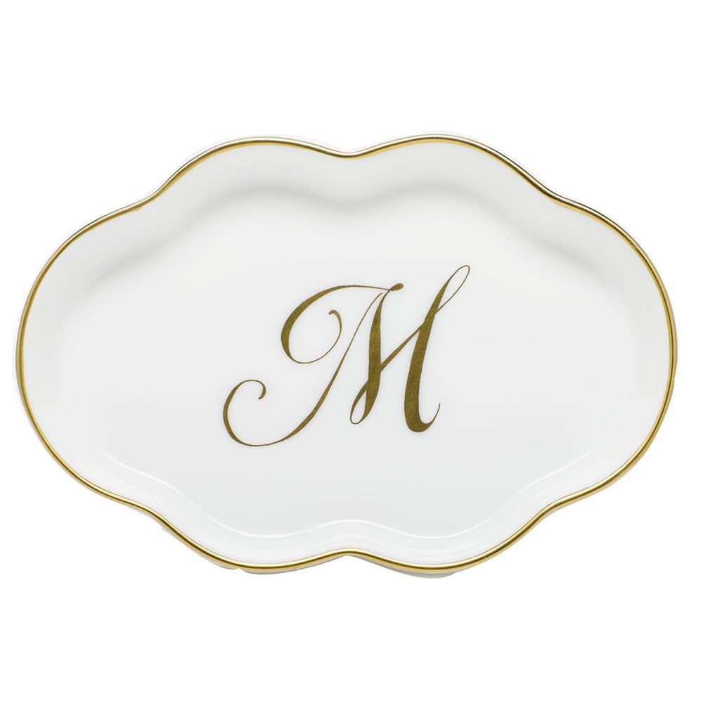 Scalloped Tray With Monogram