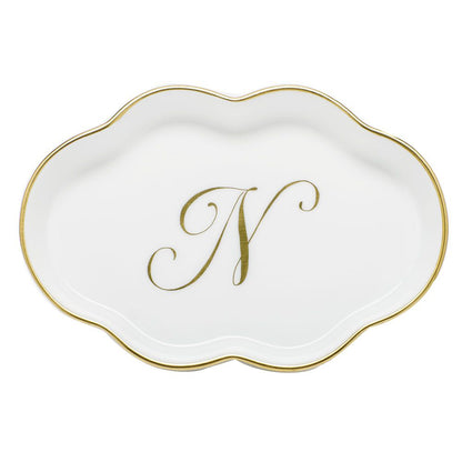 Scalloped Tray With Monogram