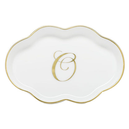 Scalloped Tray With Monogram