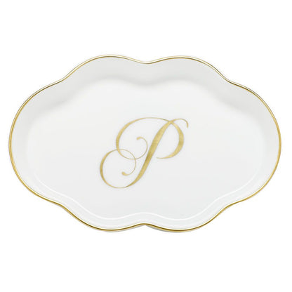 Scalloped Tray With Monogram