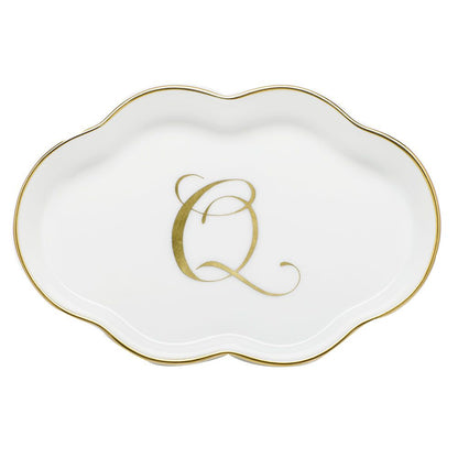 Scalloped Tray With Monogram