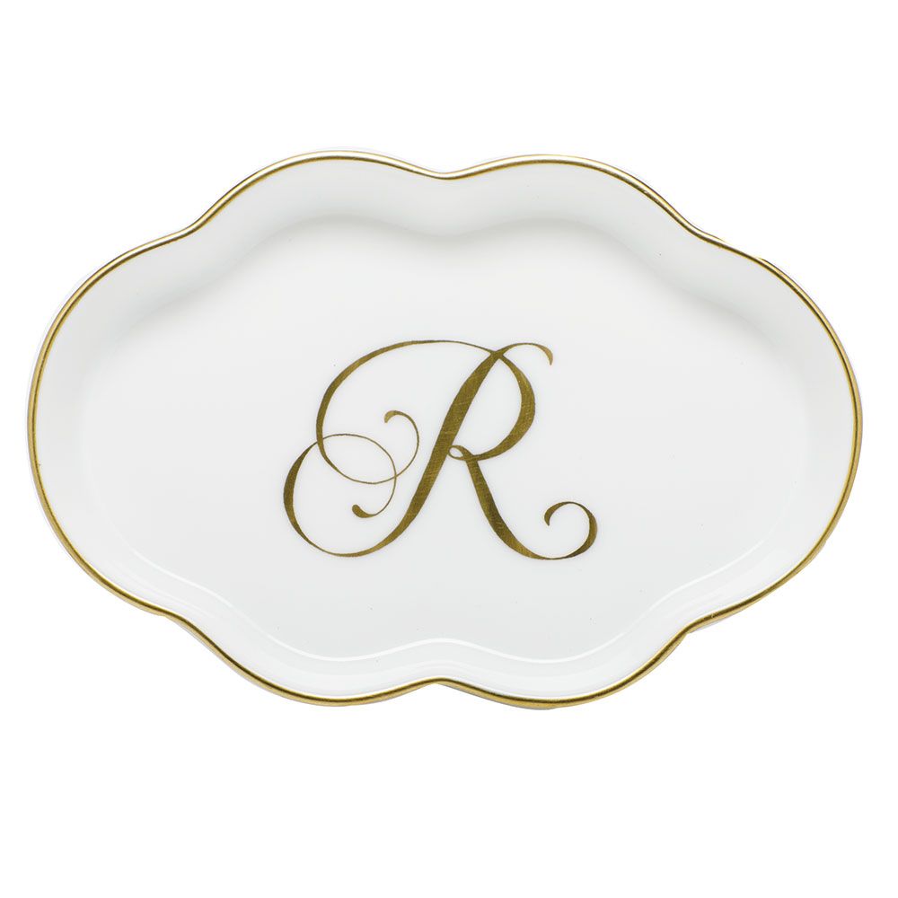Scalloped Tray With Monogram