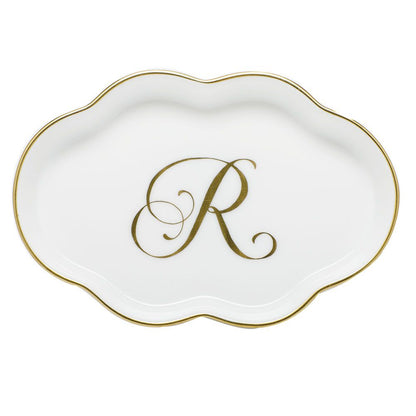 Scalloped Tray With Monogram