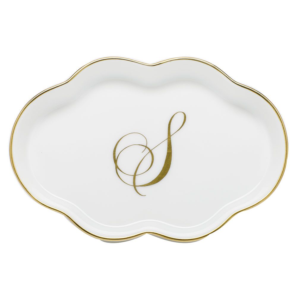 Scalloped Tray With Monogram