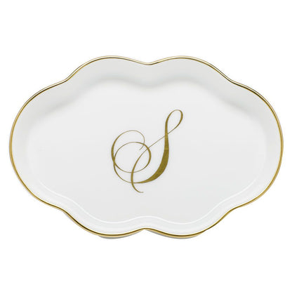 Scalloped Tray With Monogram