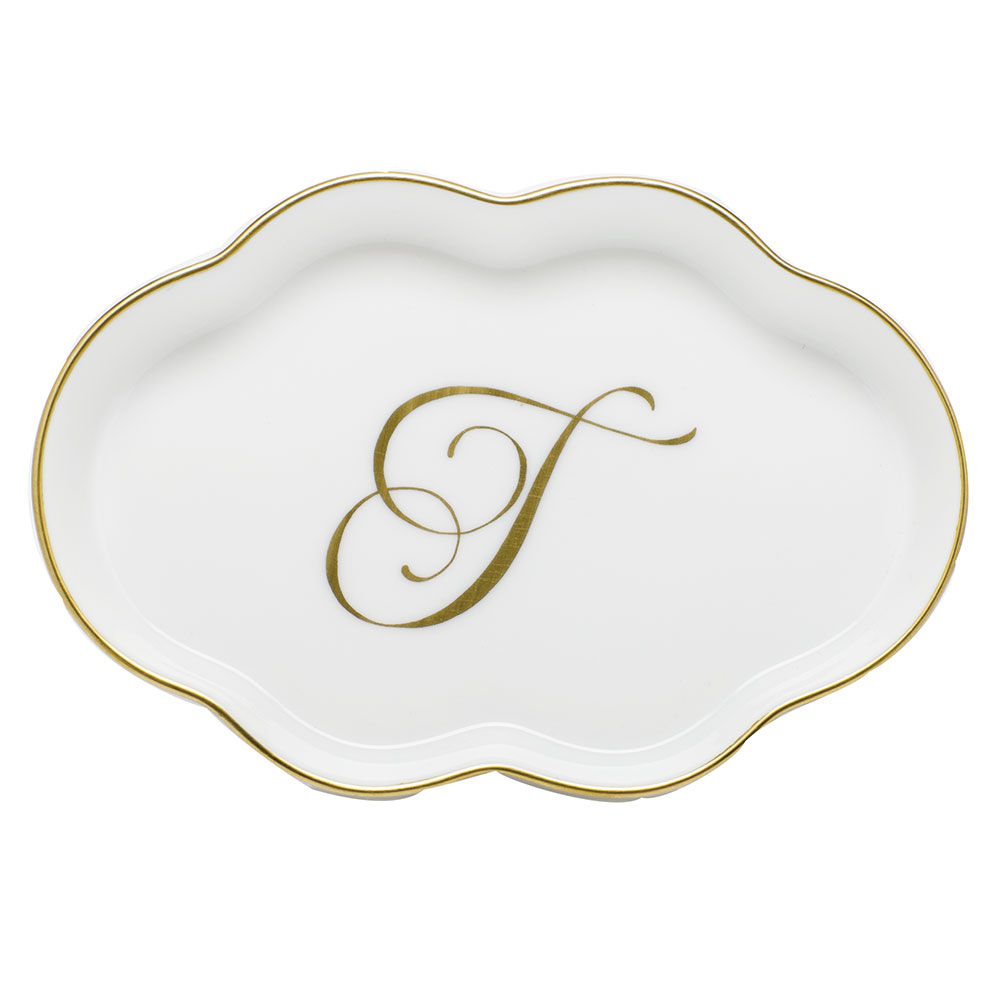 Scalloped Tray With Monogram