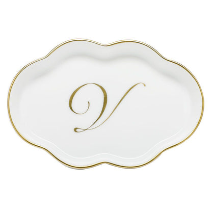 Scalloped Tray With Monogram