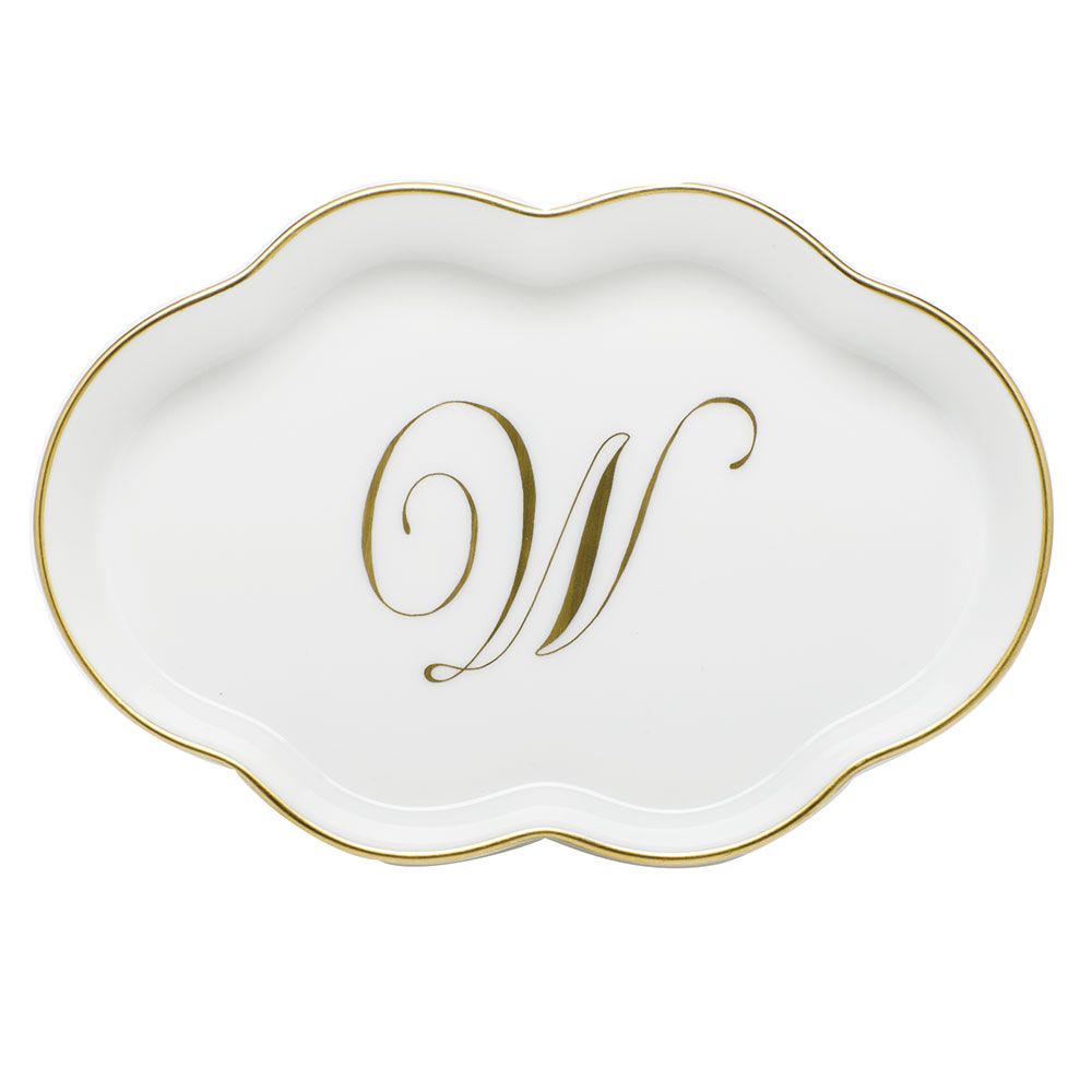 Scalloped Tray With Monogram