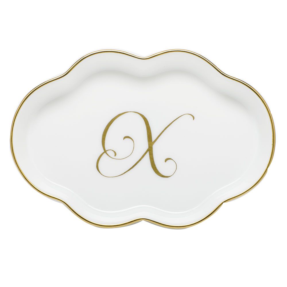 Scalloped Tray With Monogram