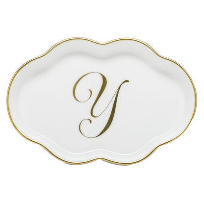 Scalloped Tray With Monogram