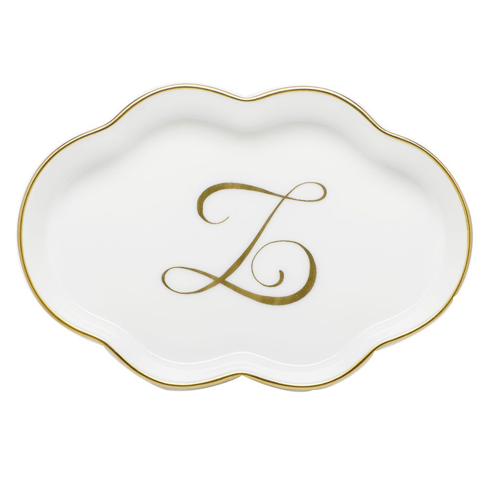 Scalloped Tray With Monogram