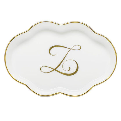 Scalloped Tray With Monogram