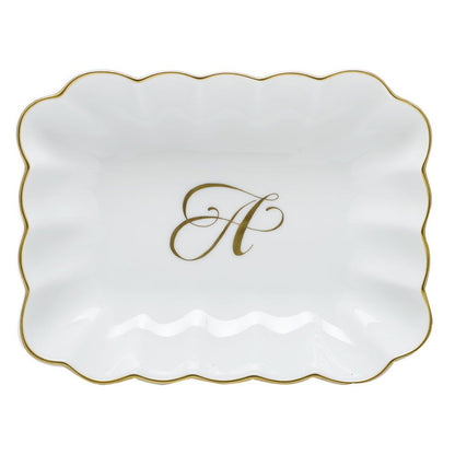 Oblong Dish with Monogram