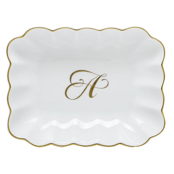 Oblong Dish with Monogram