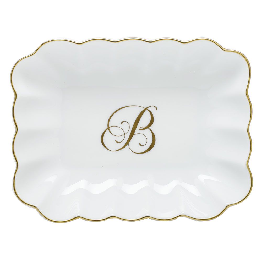 Oblong Dish with Monogram