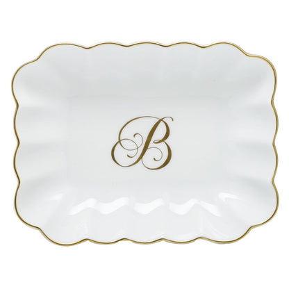 Oblong Dish with Monogram