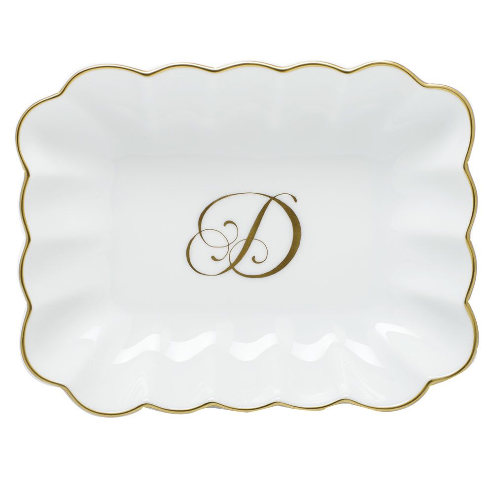 Oblong Dish with Monogram