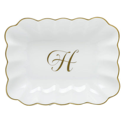 Oblong Dish with Monogram
