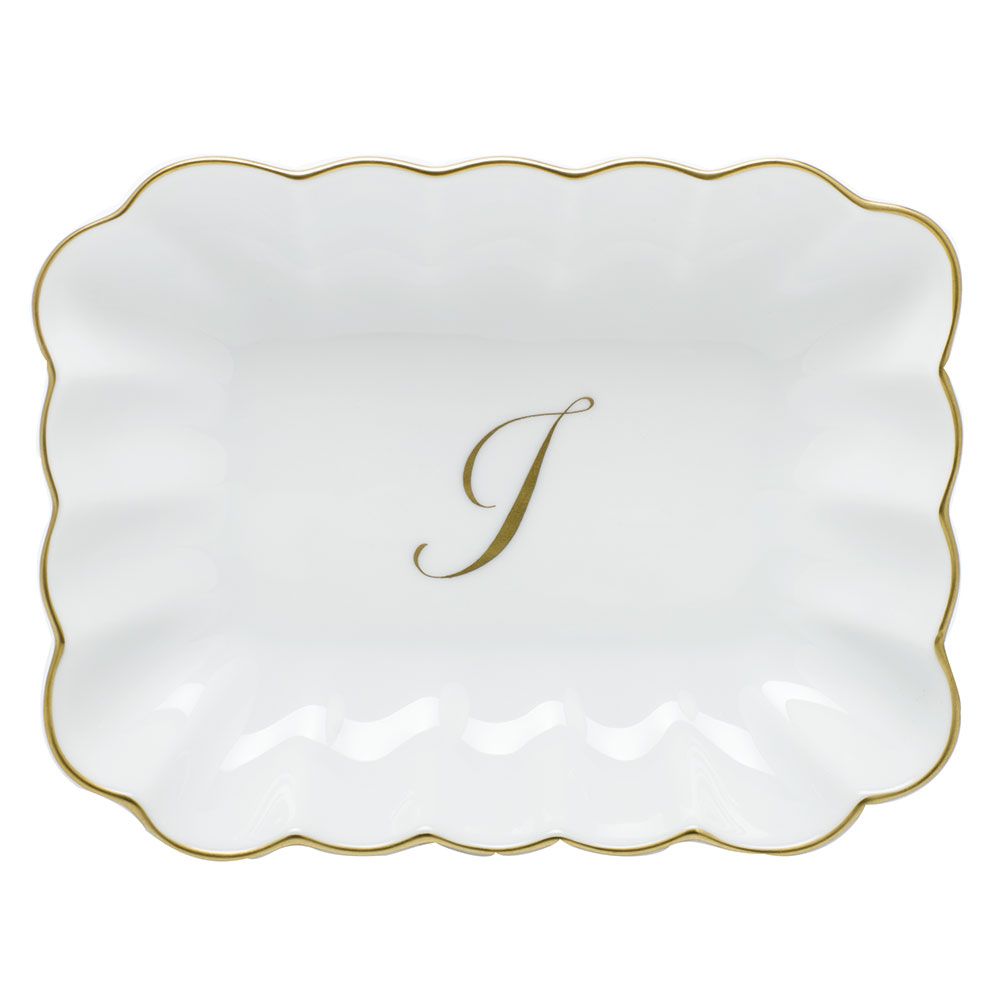 Oblong Dish with Monogram