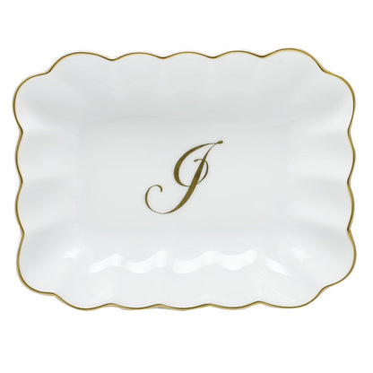 Oblong Dish with Monogram