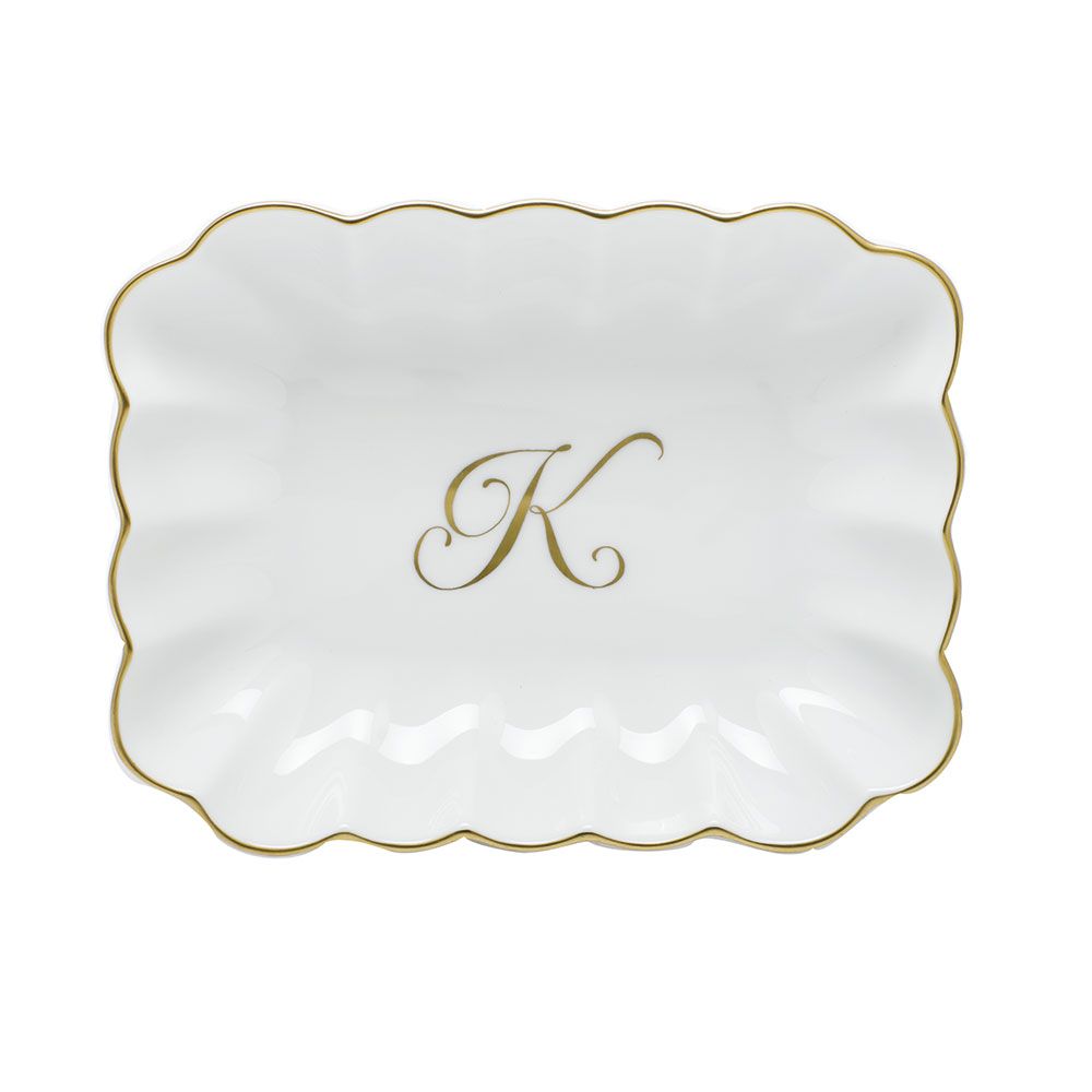 Oblong Dish with Monogram