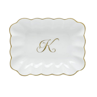 Oblong Dish with Monogram