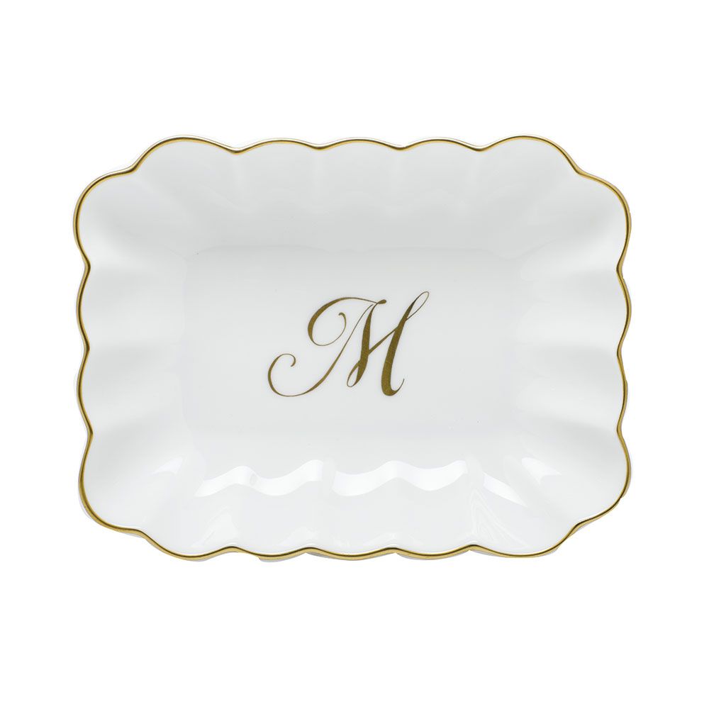 Oblong Dish with Monogram