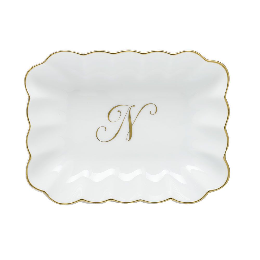 Oblong Dish with Monogram