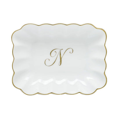 Oblong Dish with Monogram